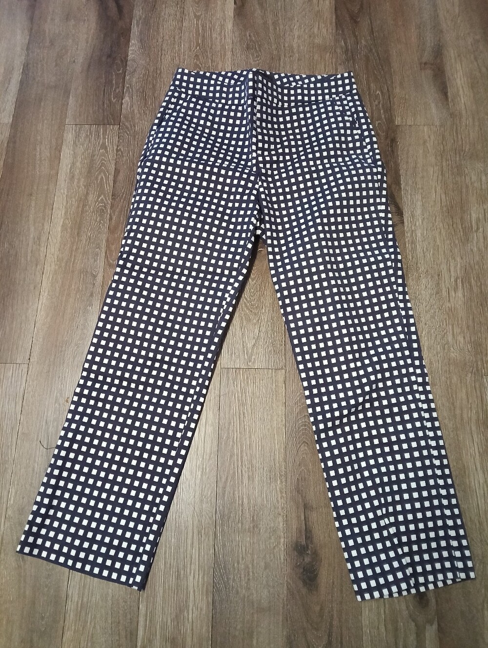 Crosby Navy and White Checkered Chinos